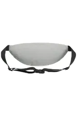 Riñonera negra con bolsillo frontal y correa regulable. Incluye llavero desmontable con la palabra 'Trendy'.