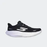 Championes de running Skechers Aero Spark, color negro con entresuela blanca y detalles en gris. Parte superior de malla transpirable y suela con placa de carbono.