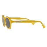 Lentes de sol Mr Boho modelo El Patio, con montura redonda color miel y lentes grises.