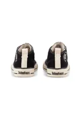 Championes John Foos de media bota 164 de lona, color negro con cordones y suela en tono beige.
