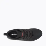 Championes de trekking Merrell modelo Accentor 3 Sport Gtx, color negro con detalles en naranja. Diseño deportivo con membrana impermeable GORE-TEX, parte superior de cuero sintético y malla, puntera protectora de goma y suela de alta tracción.