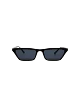 Lentes de sol Billie de diseño moderno, con armazón rectangular de policarbonato color rosado y cristales tintados a tono.
