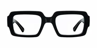 Lentes blueblocker modelo Kamali Black, con montura cuadrada oversized de color negro y diseño retro, ideales para proteger la visión frente a pantallas digitales.