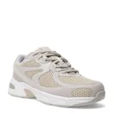 Championes de running Miss Carol modelo Train, color beige con suela blanca y detalles de malla y material sintético.