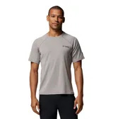 Remera deportiva Columbia Titanium modelo Driventure Short S de color gris, con diseño de manga corta y cuello redondo. Incorpora tecnologías Omni-Wick y Omni-Shade para protección solar y absorción de humedad.