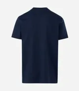 Remera de corte comfort, cuello redondo y manga corta, confeccionada en tejido de algodón con textura.