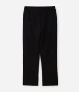 Pantalón deportivo de corte recto para hombre, color negro, con cintura elástica y cordón de ajuste.