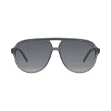 Lentes de sol unisex Azzaro modelo 33058, con montura aviador color gris transparente y lentes grises degradé.