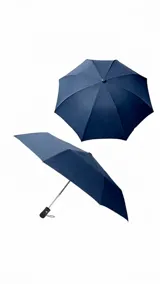 Paraguas automático de apertura rápida con estructura resistente y mango ergonómico.