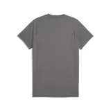 Remera deportiva gris de manga corta Puma, modelo CAP, con cuello redondo y detalles en amarillo. Incorpora el escudo del Club Atlético Peñarol y el logo de la marca en el pecho.