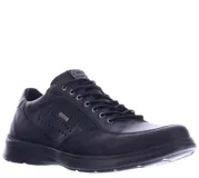 Zapatos casuales Freeway de cuero negro, con diseño acordonado, detalles perforados en los laterales y suela de goma resistente.