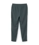 Pantalón deportivo de corte ajustado, confeccionado en tejido de poliéster texturizado color negro. Presenta cintura elástica con cordón de ajuste, bolsillos laterales con cierre y puños elásticos en los tobillos.