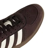 Championes Adidas Breaknet Sleek, color marrón con las tres tiras características de la marca en blanco y suela de goma.