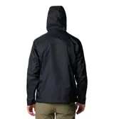 Campera impermeable Columbia modelo Watertight II, color negro, con capucha ajustable, cierre frontal, bolsillos laterales con cremallera y puños ajustables. Cuenta con tecnología Omni-Tech para mayor protección contra la humedad y forro de malla transpirable.