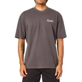 Remera gris de corte holgado con logo Katin estampado en el pecho.