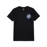 Remera Santa Cruz modelo Loco Dot de manga corta, color negro, con cuello redondo y pequeño estampado circular en el pecho.