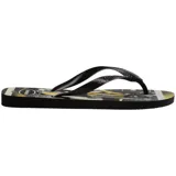 Ojotas Havaianas Top Athletic con diseño estampado en tonos negro, gris y verde, con motivos de skateboarding.
