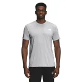 Remera gris de manga corta The North Face Wander, con logo estampado en el pecho.