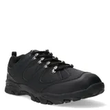 Championes de trekking Topper modelo Gondor II, color negro, con diseño robusto, suela con relieve para mayor tracción y sistema de cordones con ganchos metálicos.