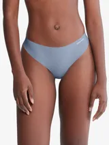 Colaless Calvin Klein de microfibra suave color celeste, con bordes cortados a láser y logo estampado en la cadera.