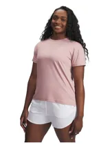 Remera deportiva Under Armour Vanish Energy 2.0 de cuello redondo y manga corta. Confeccionada en tejido técnico elástico con tecnología UA RUSH que refleja la energía corporal, diseñada para entrenamientos de alta intensidad. Presenta un corte holgado con aberturas laterales en el bajo.