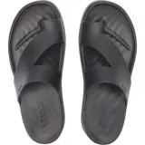 Sandalias plataforma Crocs modelo Getaway Platform Toe Loop, color negro, con diseño de tira superior suave y flexible que incluye sujeción para el dedo.