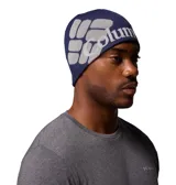 Gorro de lana tejido en color azul marino con el logo de la marca Columbia estampado en gris en el frente. Cuenta con tecnología termorreflectante interna para mayor retención de calor.