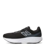 Championes de running New Balance 520, color negro con entresuela blanca y detalles en amarillo flúor en el talón. Cuenta con capellada de malla transpirable, el logo 'N' en el lateral y tecnología Fresh Foam en la suola.