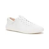 Championes Caterpillar modelo Hex Star, de diseño minimalista en color blanco total. Presentan una silueta de corte bajo con cordones al tono, confeccionados en nubuck con suela de goma texturizada y detalle de marca grabado en el lateral.